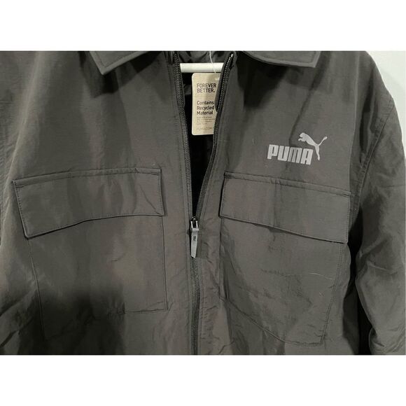 Brand New Puma Men’s Large Trans seasonal Mid-weight Shirt Jacket Grey NWT - Picture 3 of 5